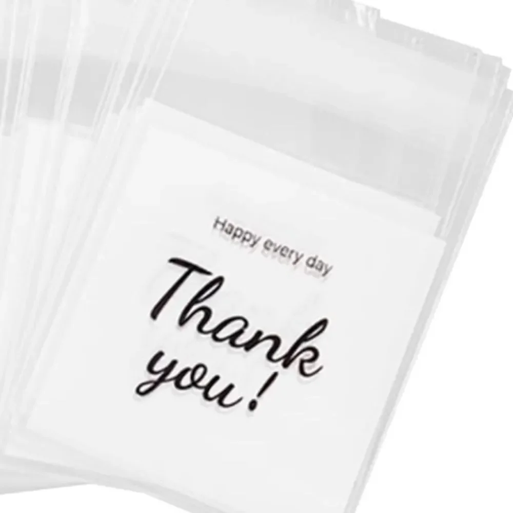 Thank You Party Favor Or Seller Jewelry Mini Bags Mail Swag Merch Black Clear